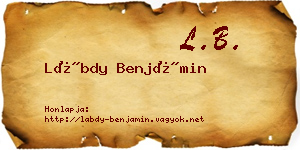 Lábdy Benjámin névjegykártya